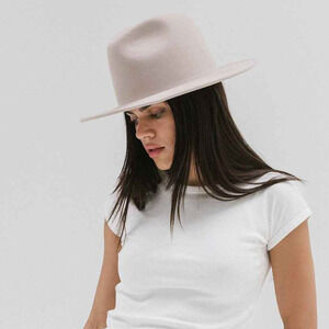 GIGI PIP Wes Tall Fedora Hat Ivory